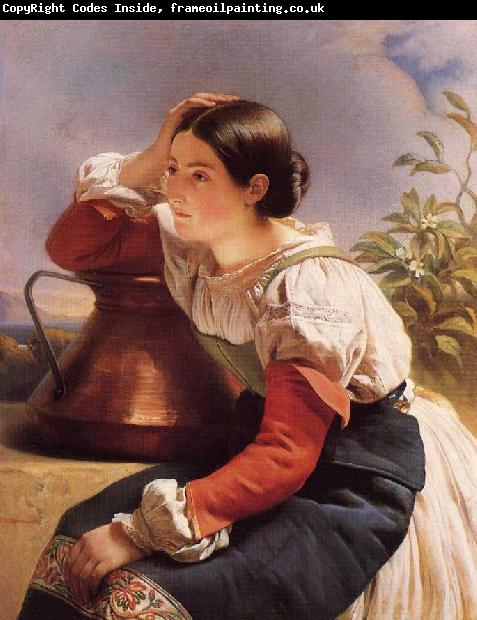 Franz Xaver Winterhalter Young Italian Girl by the Well
